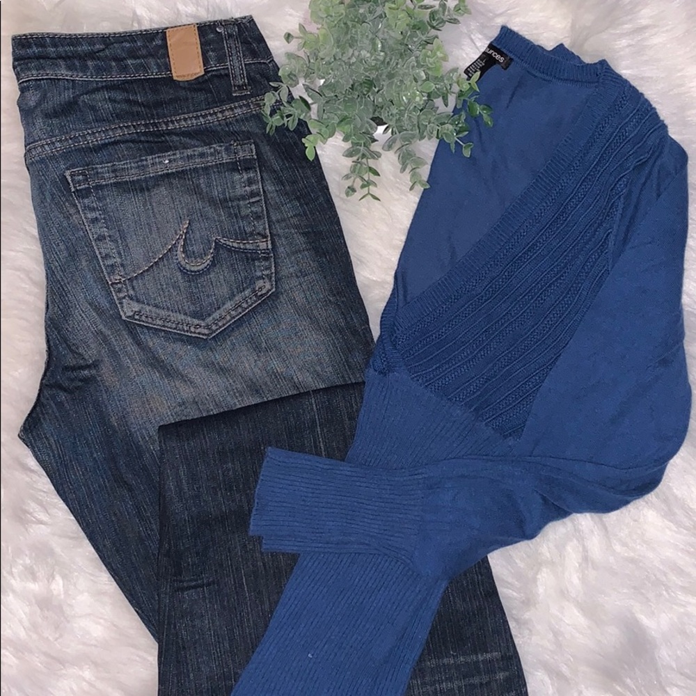 Maurice sweater and jeans